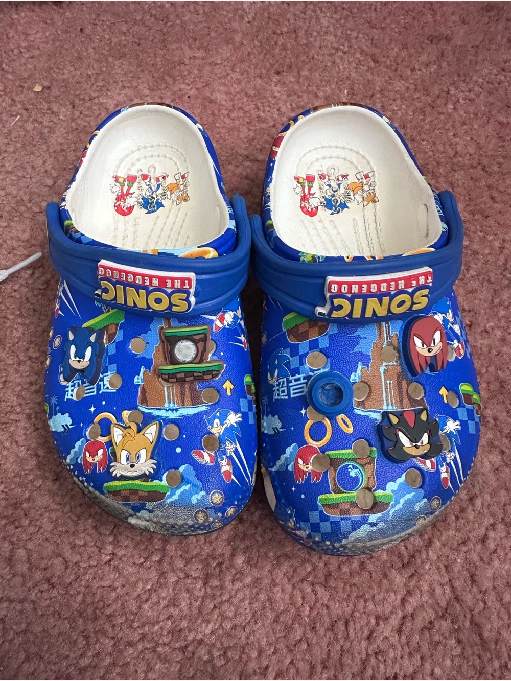 CROCS Kids Blue Sonic Character Clog Sandals